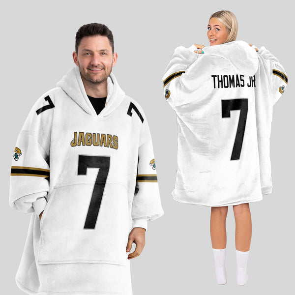 Adult 7 Jacksonville Football Unisex Blanket Hoodie