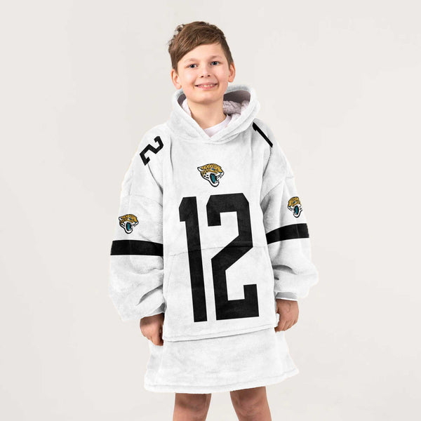 Kid 12 Jacksonville Football Unisex Blanket Hoodie