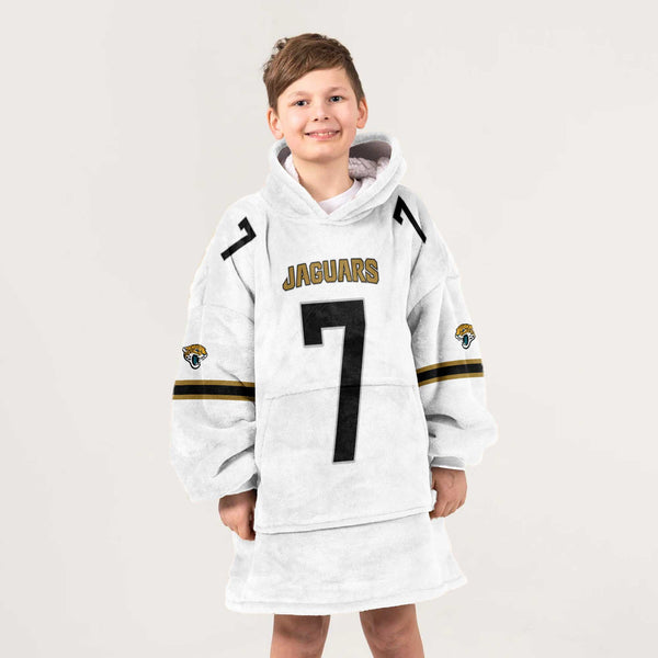 Kid 7 Jacksonville Football Unisex Blanket Hoodie