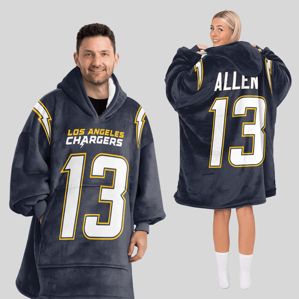 Adult 13 Los Angeles C Football Unisex Blanket Hoodie