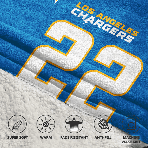 Adult 22 Los Angeles C Football Unisex Blanket Hoodie