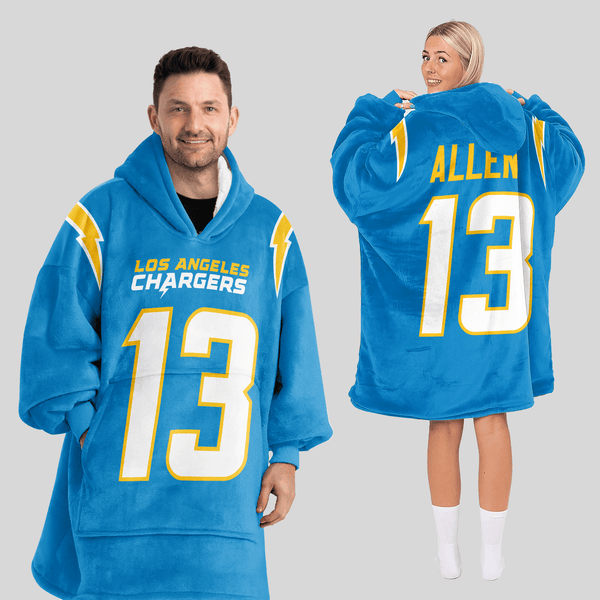 Adult 13 Los Angeles C Football Unisex Blanket Hoodie