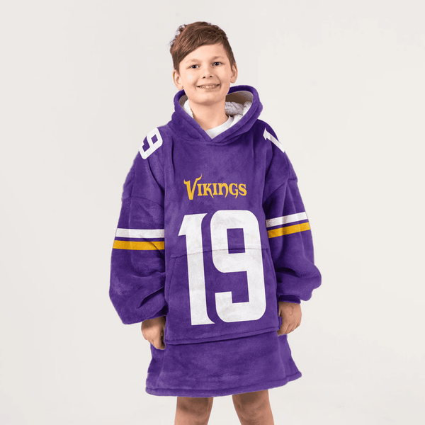 Kid 19 Minnesota Football Unisex Blanket Hoodie