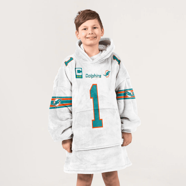 Kid 1 Miami Football Unisex Blanket Hoodie