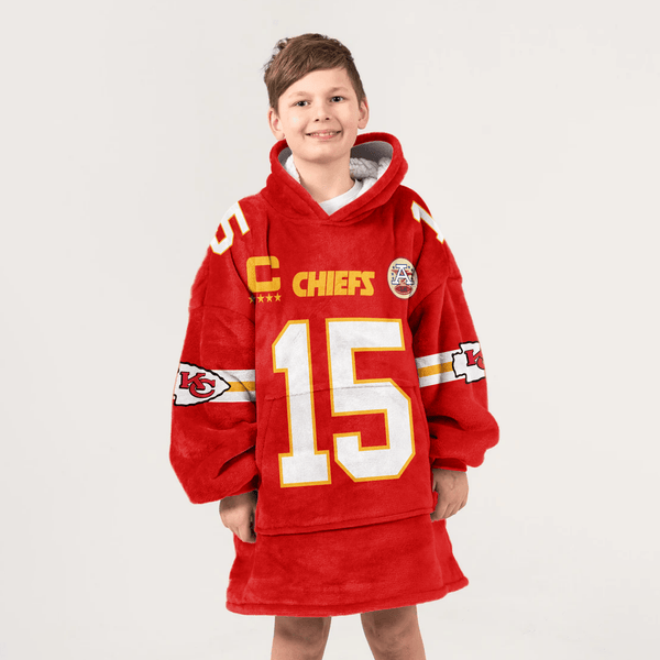 Kid P.M 15 Kansas City Football Unisex Blanket Hoodie