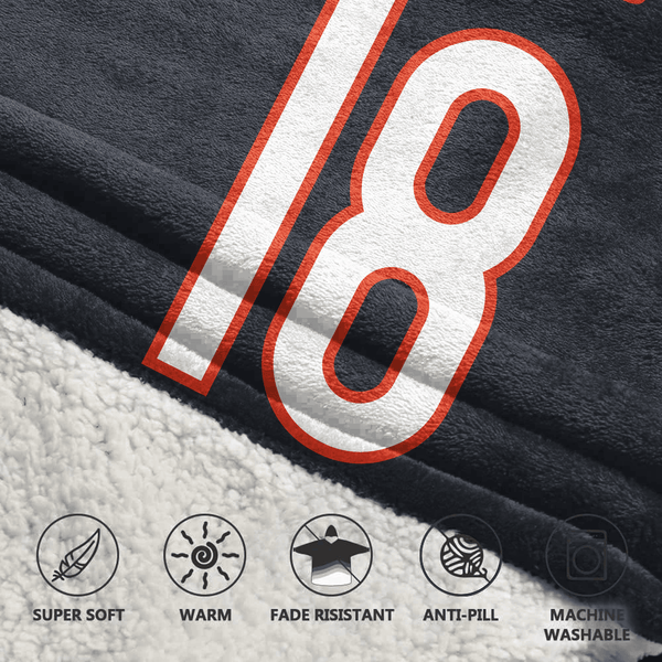 C.W 18 Captain Chicago Football Unisex Blanket Hoodie