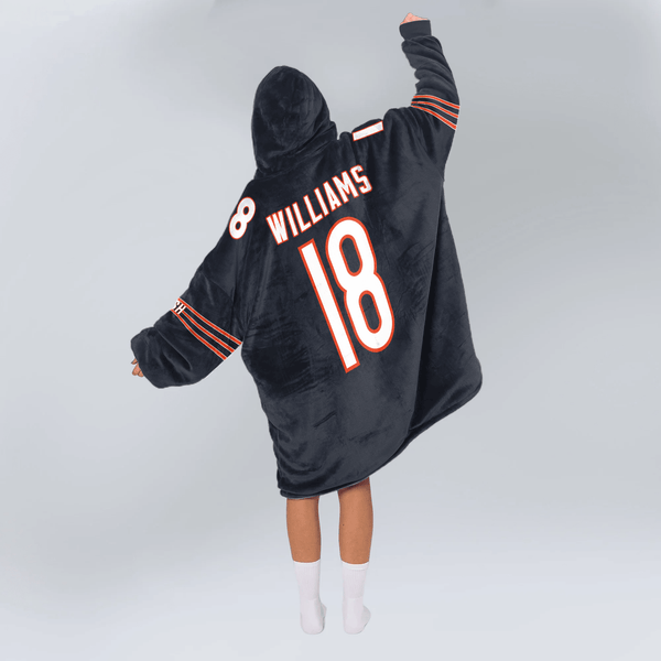C.W 18 Captain Chicago Football Unisex Blanket Hoodie
