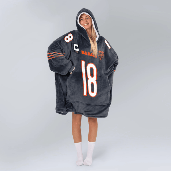 C.W 18 Captain Chicago Football Unisex Blanket Hoodie