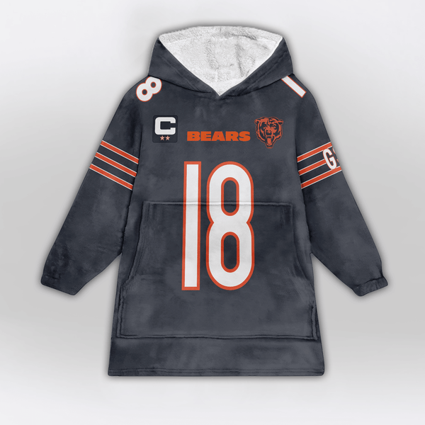 C.W 18 Captain Chicago Football Unisex Blanket Hoodie