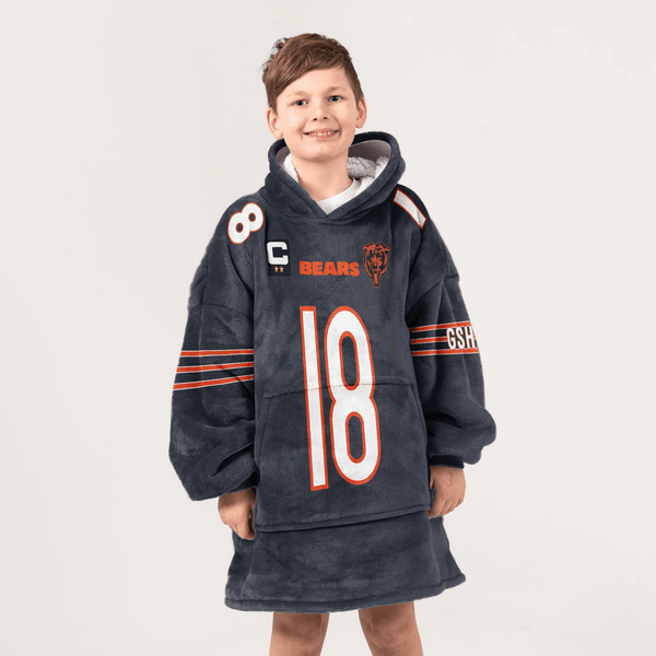 Kid C.W 18 Chicago Football Unisex Blanket Hoodie