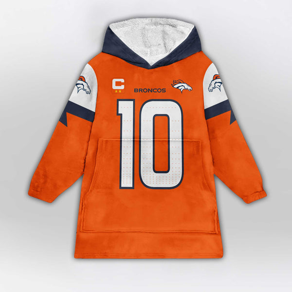 B.N 10 Captain Denver Football Unisex Blanket Hoodie