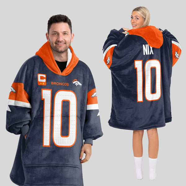 Adult B.N 10 Captain Denver Football Unisex Blanket Hoodie