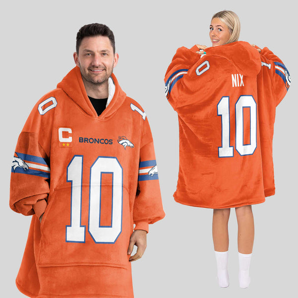 Adult B.N 10 Captain Denver Football Unisex Blanket Hoodie