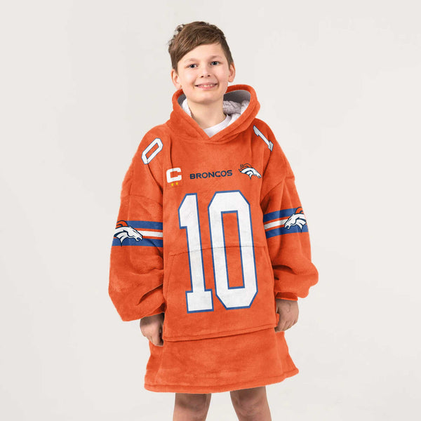 Kid B.N 10 Captain Denver Football Unisex Blanket Hoodie