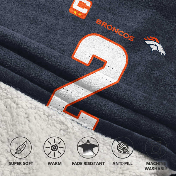P.S 2 Captain Denver Football Unisex Blanket Hoodie