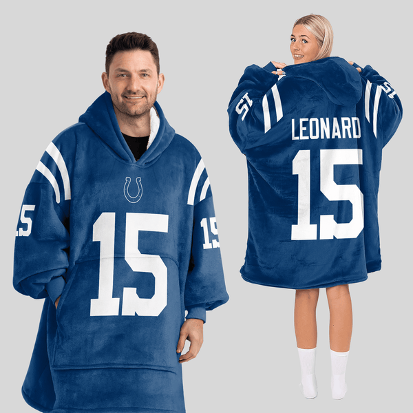 Adult 15 Indianapolis Football Unisex Blanket Hoodie