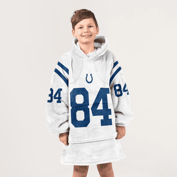 Kid 84 Indianapolis Football Unisex Blanket Hoodie