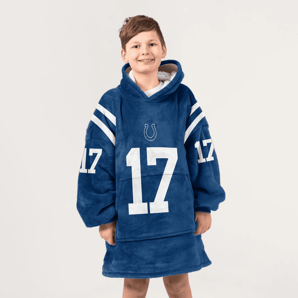 Kid 17 Indianapolis Football Unisex Blanket Hoodie