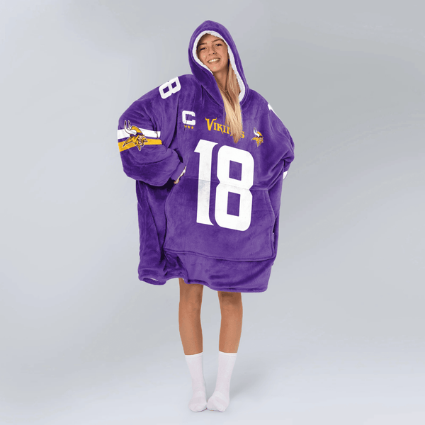Captain 18 Minnesota Football Unisex Blanket Hoodie