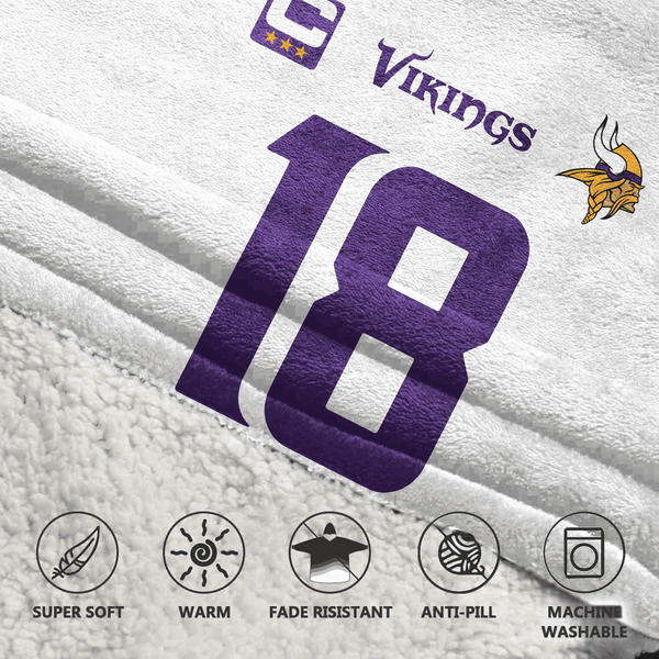 Captain 18 Minnesota Football Unisex Blanket Hoodie