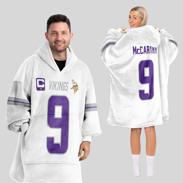 Adult Captain 9 Minnesota Football Unisex Blanket Hoodie