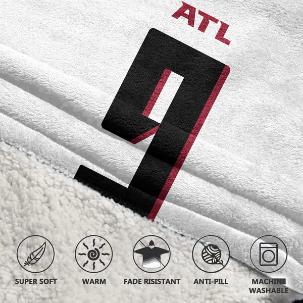 M.P 9 Atlanta Football Unisex Blanket Hoodie
