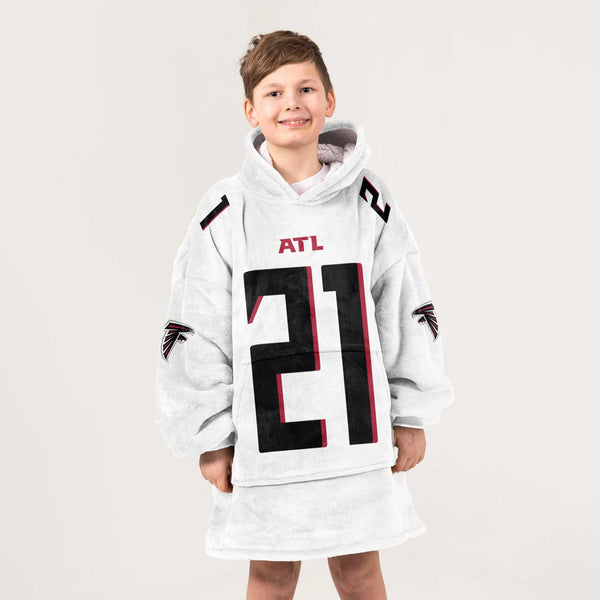 Kid 21 Atlanta Football Unisex Blanket Hoodie