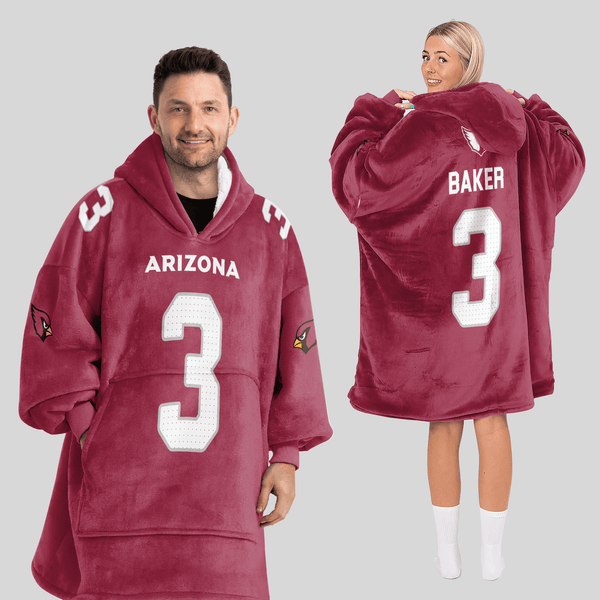 Adult 3 Arizona Football Unisex Blanket Hoodie