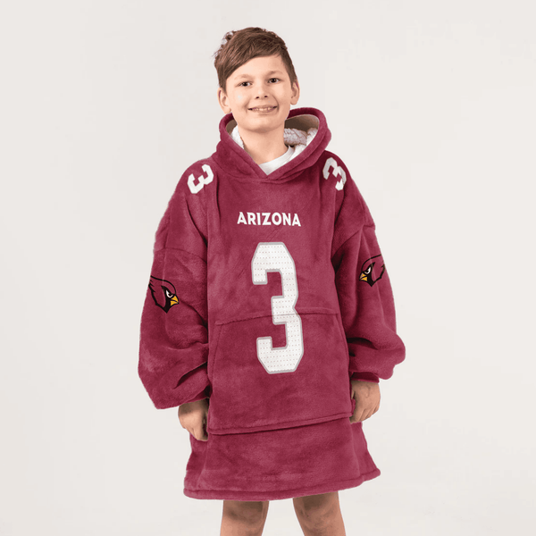 Kid 3 Arizona Football Unisex Blanket Hoodie