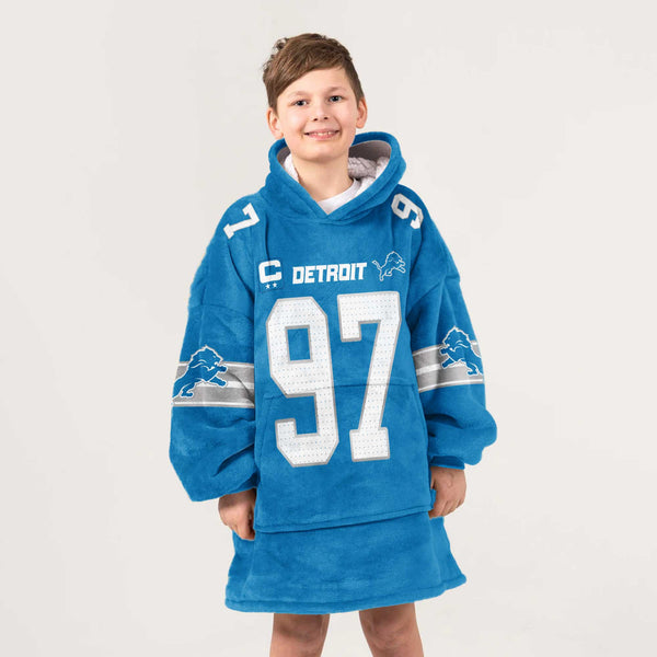 Kid 97 Detroit Football Unisex Blanket Hoodie