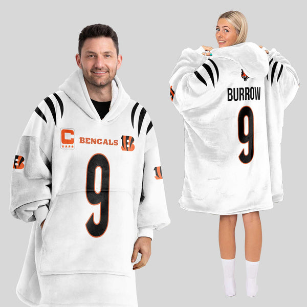 Adult Captain 9 Cincinnati Football Unisex Blanket Hoodie