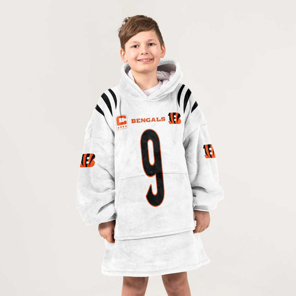 Kid 9 Cincinnati Football Unisex Blanket Hoodie