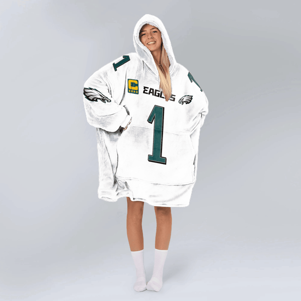 Captain 1 Philadelphia Football Unisex Blanket Hoodie