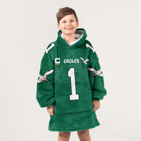 Kid 1 Philadelphia Football Unisex Blanket Hoodie