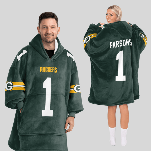 Adult M.P 1 Green Bay Football Unisex Blanket Hoodie