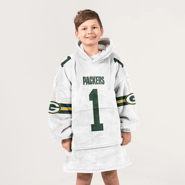 Kid M.P 1 Green Bay Football Unisex Blanket Hoodie