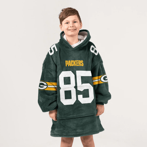 Kid T.K 85 Green Bay Football Unisex Blanket Hoodie