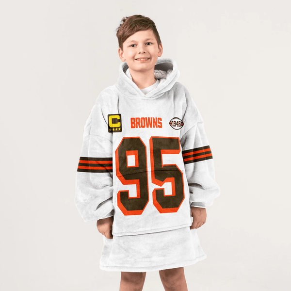 Kid M.G 95 Captain Cleveland Football Unisex Blanket Hoodie