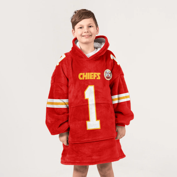 Kid X.W 1 Kansas City Football Unisex Blanket Hoodie