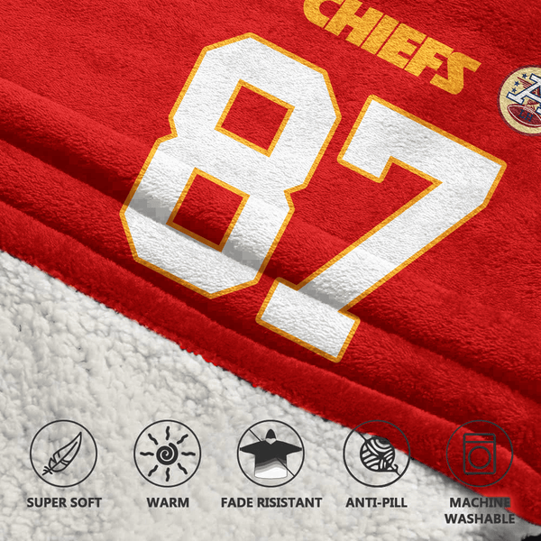 T.K 87 Kansas City Football Unisex Blanket Hoodie