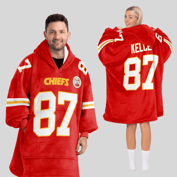T.K 87 Kansas City Football Unisex Blanket Hoodie