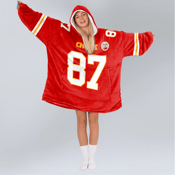 T.K 87 Kansas City Football Unisex Blanket Hoodie