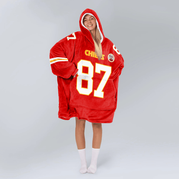 T.K 87 Kansas City Football Unisex Blanket Hoodie