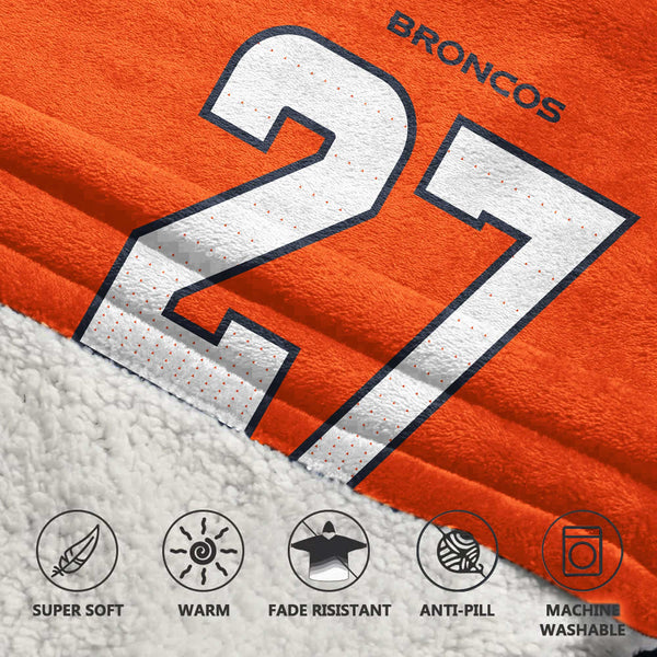 J.K.D 27 Denver Football Unisex Blanket Hoodie