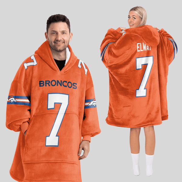 J.E 7 Denver Football Unisex Blanket Hoodie