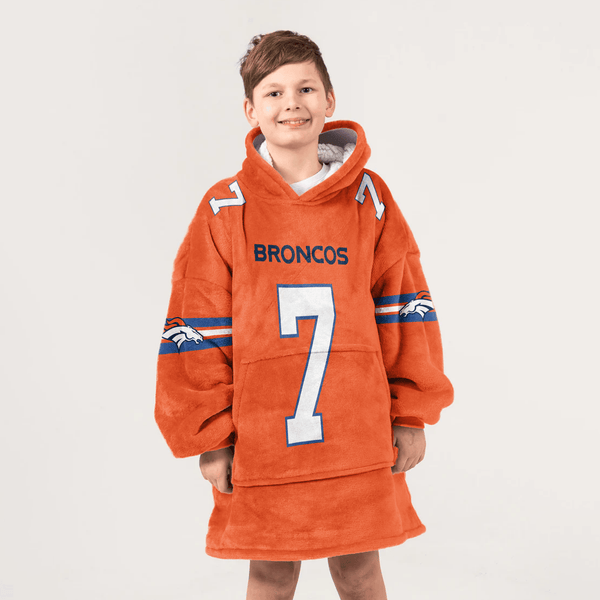 Kid J.E 7 Denver Football Unisex Blanket Hoodie