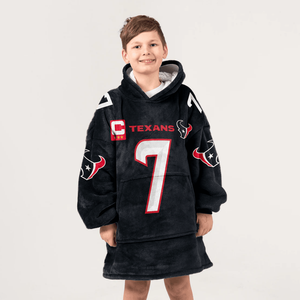 Kid C.J.S 7 Captain Houston Football Unisex Blanket Hoodie