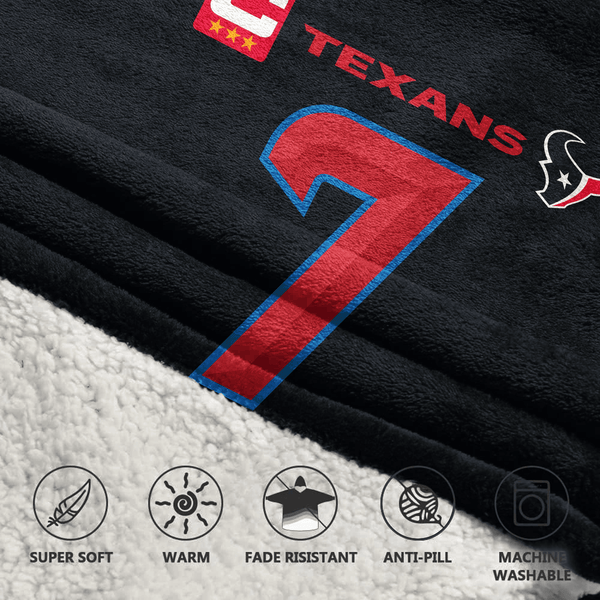 Adult C.J.S 7 Captain Houston Football Unisex Blanket Hoodie