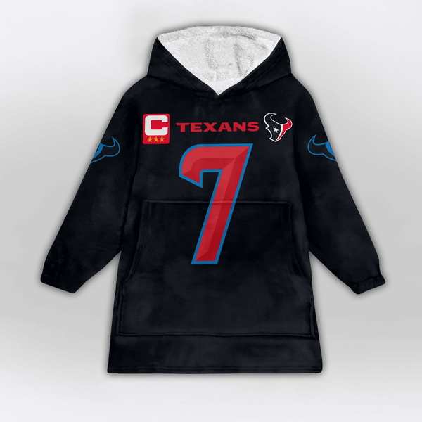 Adult C.J.S 7 Captain Houston Football Unisex Blanket Hoodie