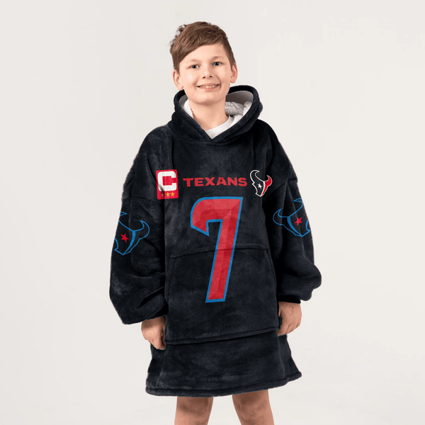 Kid C.J.S 7 Captain Houston Football Unisex Blanket Hoodie